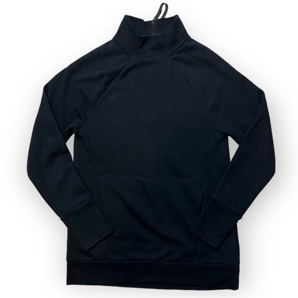 Fabletics Zip Back Longline Mock Neck Scuba Sweatshirt Size Medium